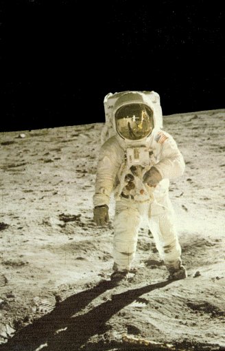 A photo of astronaut on the Moon