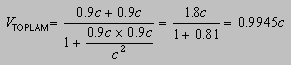 V_total = (0.9c+0.9c)/(1 +