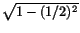 $ \sqrt{1-(1/2)^2}$