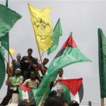 Hamas och Fatahflaggor