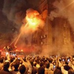 Wahhabiter bränner ner kyrka